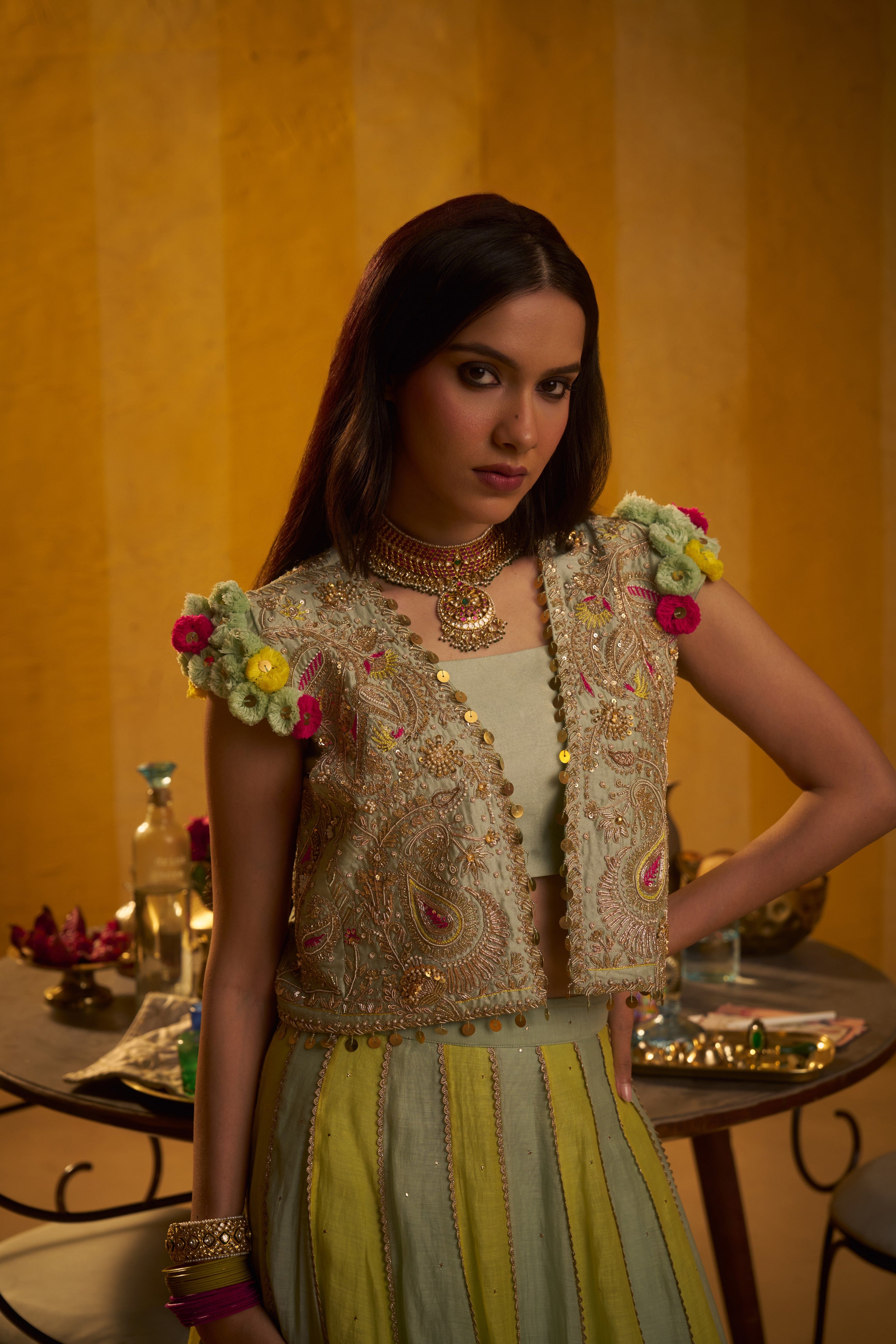 Haryali lehenga